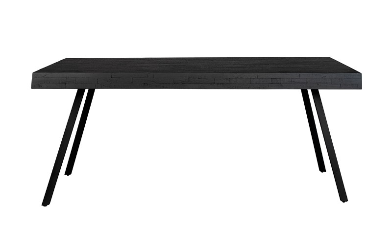 SARI TABLE 180 RECYCLED TEAK BLACK METAL LEG - DINING TABLES